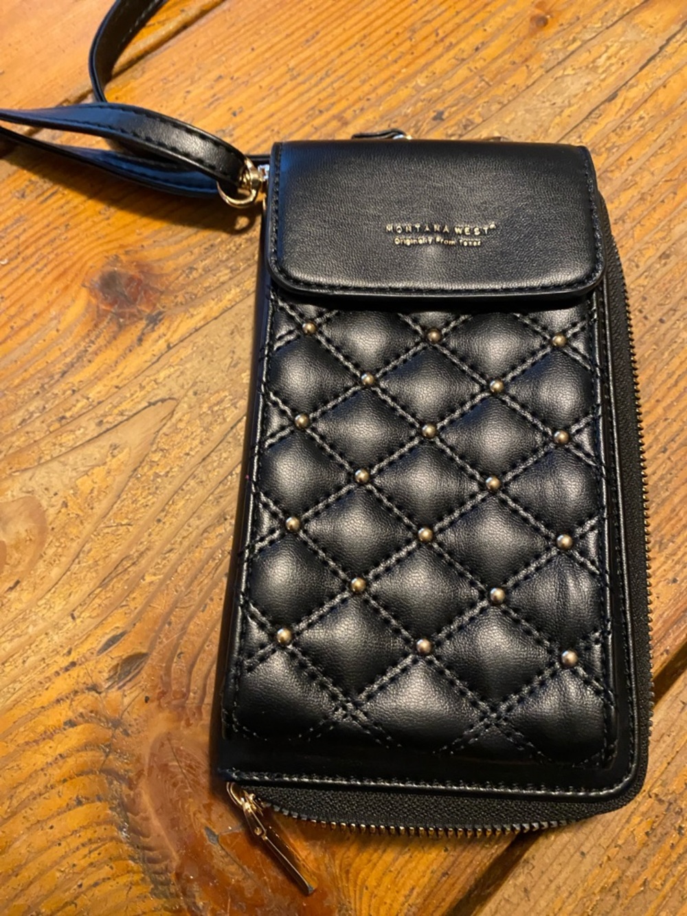 Montana West Black quilted crossbody